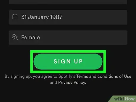 Image titled Create a Spotify Account Without Facebook on iPhone or iPad Step 8