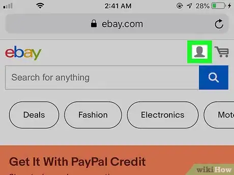 Image titled Remove a Credit Card from eBay on iPhone or iPad Step 2