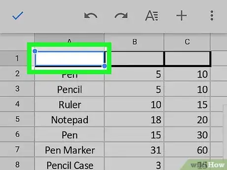 Image titled Make a Header on Google Sheets on Android Step 3