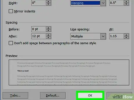 Image titled Do a Hanging Indent Step 8
