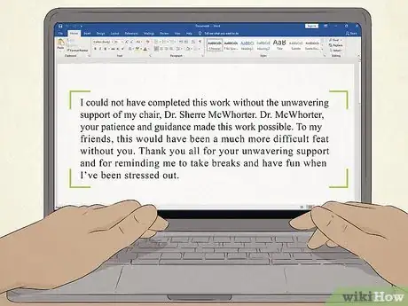Image titled Write Acknowledgements in a Dissertation Step 5
