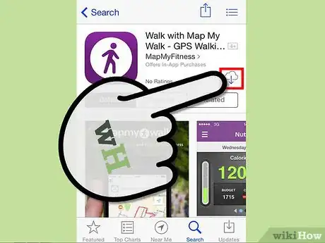 Image titled Map a Walk with the MapMyWalk App on an iPhone Step 1