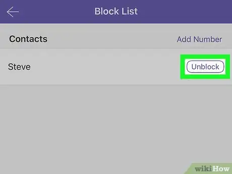 Image titled Unblock Somneone on Viber on iPhone or iPad Step 9