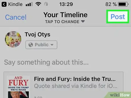 Image titled Quote on Facebook on an iPhone or iPad Step 19