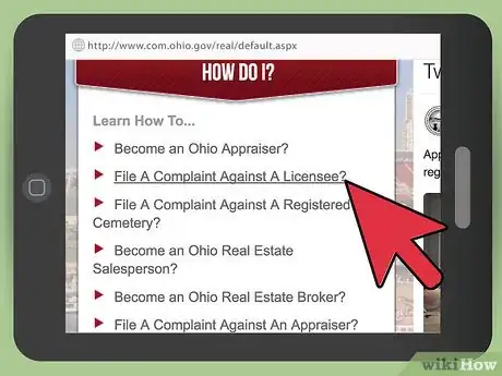 Image titled File a Complaint Against a Real Estate Agent in Ohio Step 2