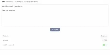 Image titled Add an Entry to Your Journal on Quotev Step 15