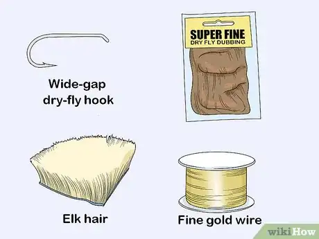 Image titled Tie an Elk Hair Caddis Fly Step 1