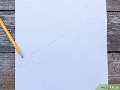Image titled Draw a Peeled Banana Step 2