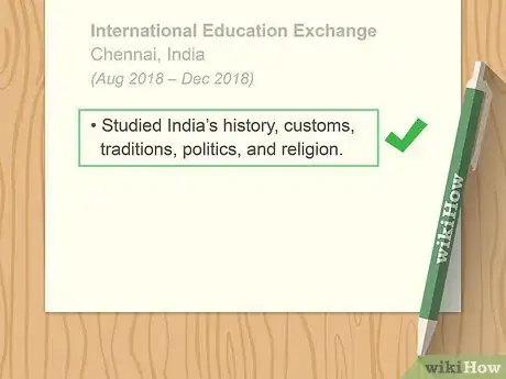 Image titled Put Study Abroad on a Resume Step 5