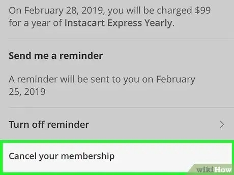 Image titled Cancel an Instacart Account on iPhone or iPad Step 5