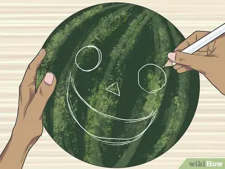 Image titled Carve a Smile on a Watermelon Step 1