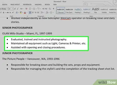 Image titled Create a Photography Resume Step 10