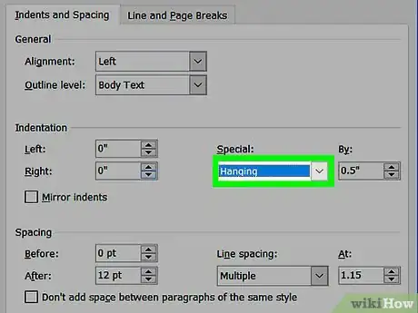 Image titled Do a Hanging Indent Step 6