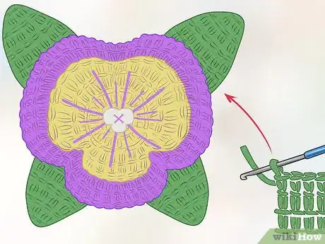 Image titled Crochet Pansy Flowers Step 14