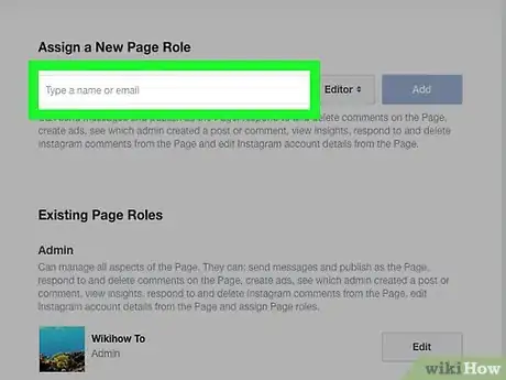 Image titled Give Someone an Admin Role on Your Facebook Page Step 8