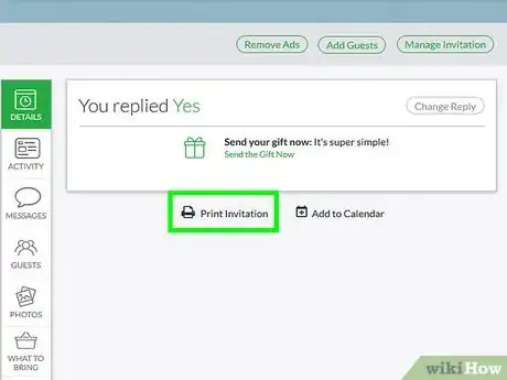 Image titled Print an Evite Invitation on iPhone or iPad Step 8