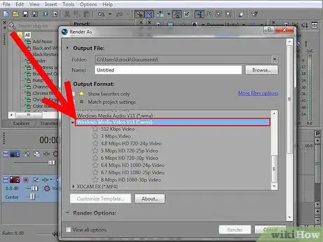 Image titled Save a Project in Youtube Format on Sony Vegas Step 3