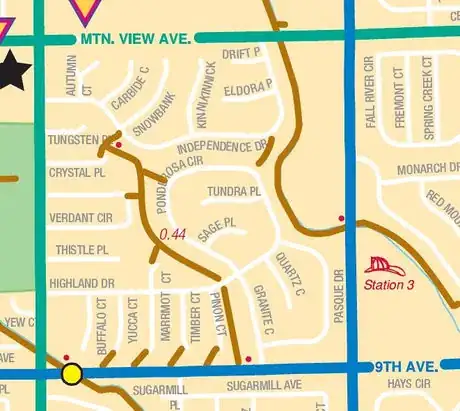 Image titled Longmont Bike Map detail   cul de sac cuts