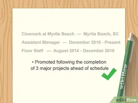 Image titled Show a Promotion on a Resume Step 7
