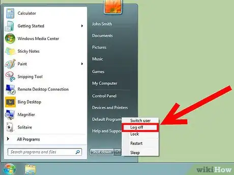 Image titled Log Out of Windows 7 Step 3