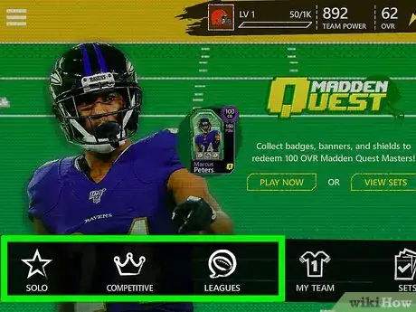 Image titled Start Earning Coins on Madden Mobile Step 1