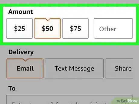 Image titled Buy an Amazon Gift Card on iPhone or iPad Step 7