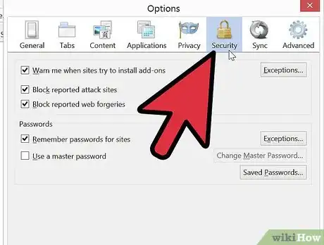 Image titled Change Your Security Settings on Firefox Step 3