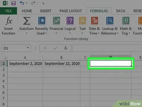 Image titled Calculate Number of Days Between Two Dates in Excel Step 3