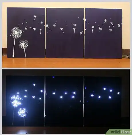 Image titled Design Three Panel, Light Up Dandelion Wall Art Intro