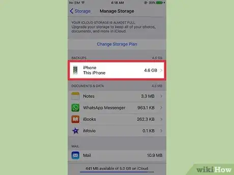Image titled Check Available iCloud Storage on an iPhone Step 9