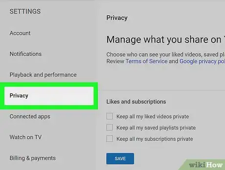 Image titled Make YouTube Music Subscriptions Private on PC or Mac Step 4