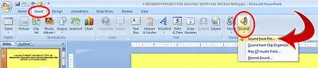 Image titled Add a Sound to a Presentation in Microsoft PowerPoint 2007 Step 1