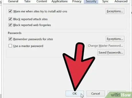 Image titled Change Your Security Settings on Firefox Step 9