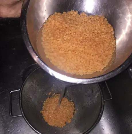 Image titled Daal Pakoras water drain.png