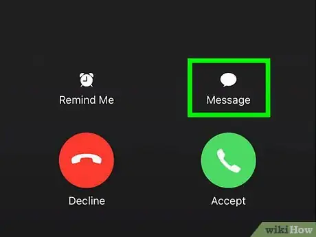 Image titled Respond to Incoming Calls with a Message on an iPhone Step 2