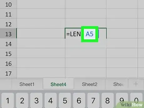 Image titled Count Characters in Excel on iPhone or iPad Step 6