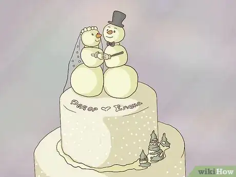 Image titled Decorate a Winter Wedding Cake Step 10