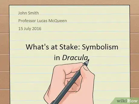 Image titled Write an MLA Style Heading on a Literature Essay Step 8