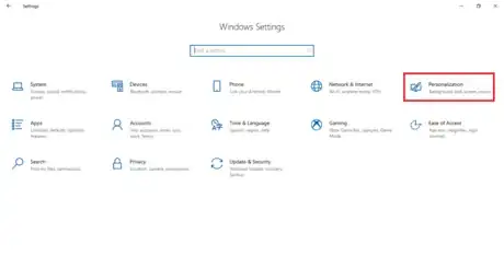 Image titled Click Personalization in Settings.png
