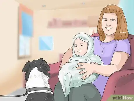 Image titled Get Your Dog to Welcome Your Baby Step 15