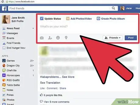 Image titled Change a Facebook Status Step 5
