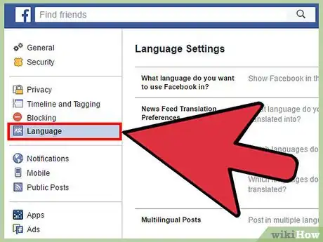 Image titled Change the Facebook Site's Viewing Language Step 16