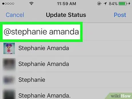 Image titled Tag People in a Facebook Status Step 5