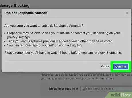 Image titled Unblock Someone on Facebook Step 13