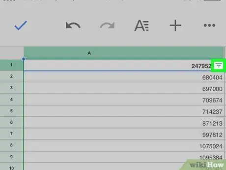 Image titled Filter on Google Sheets on iPhone or iPad Step 5