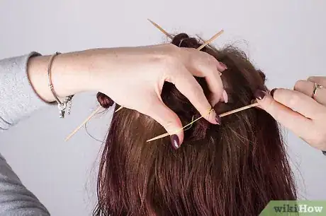 Image titled Curl Hair with Chopsticks Step 5