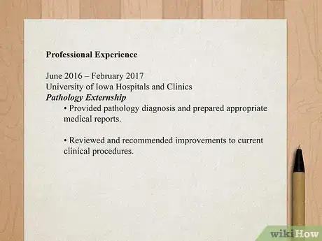 Image titled Write a CV for Medical School Step 8