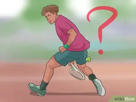 Image titled Hit a Tweener in Tennis Step 1
