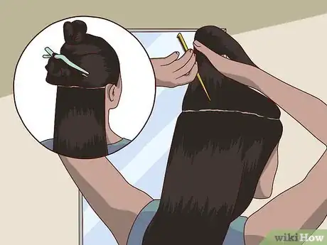 Image titled Curl a Weave with a Flat Iron Step 4