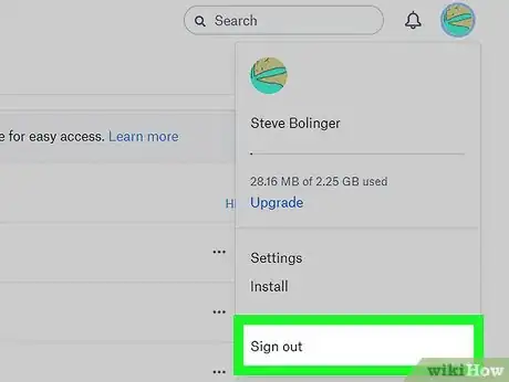 Image titled Log Out on Dropbox on PC or Mac Step 11